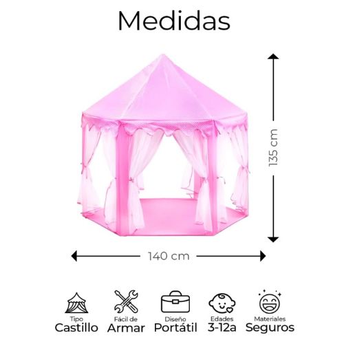 🎄 Carpa Castillo Princesa con Luces Inhala: ¡El regalo perfecto para tu pequeña esta Navidad! 👑✨