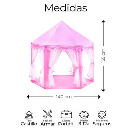 🎄 Carpa Castillo Princesa con Luces Inhala: ¡El regalo perfecto para tu pequeña esta Navidad! 👑✨